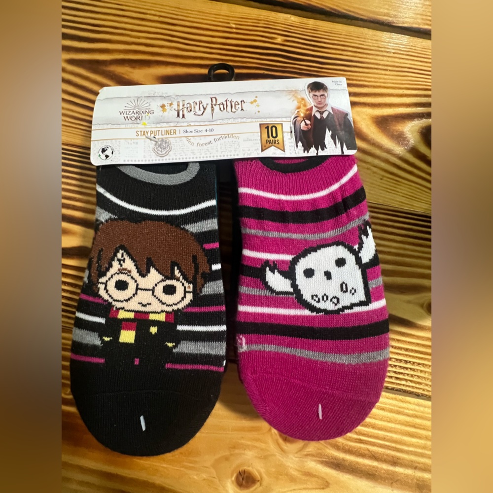 Harry Potter Socks Stay Put Liner 10 pairs